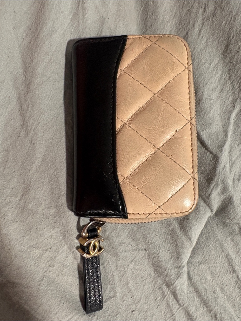 Chanel Gabrielle coin purse beige